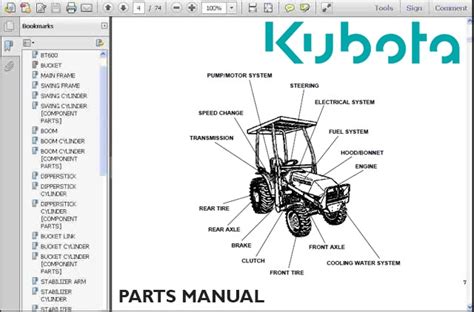 kubota tractor parts catalog